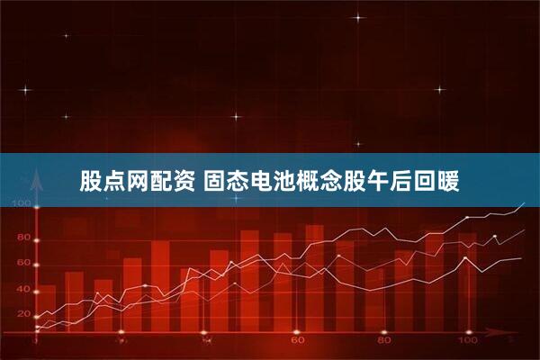 股点网配资 固态电池概念股午后回暖